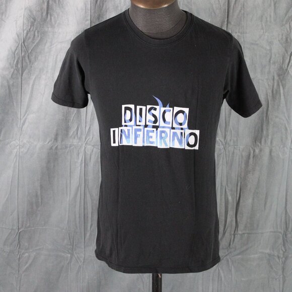 Pro Westling Shirt - Disco Inferno Blue Flame Graphic - Men's Medium - Picture 1 of 7